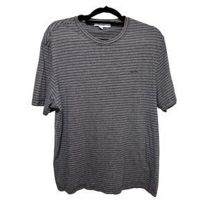 Calvin Klein Men's Striped Gray & Black Cotton T-Shirt Size XL